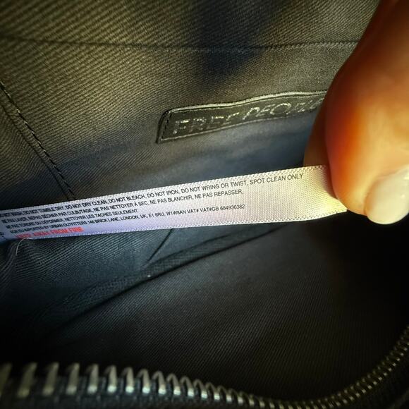 Free People Sheepskin Leather Buckle Strap Mini Bag Grunge Y2K Style - Picture 14 of 16